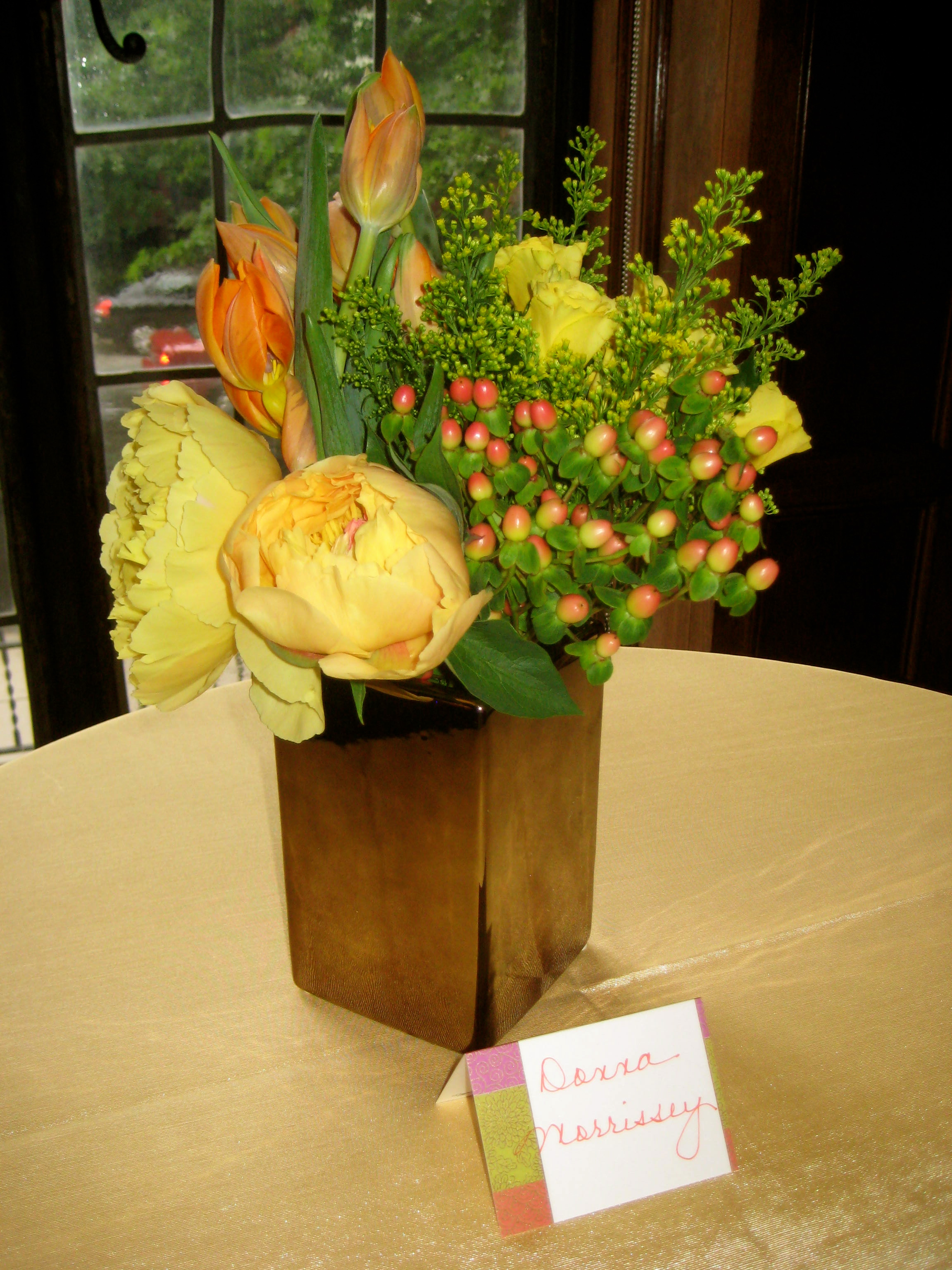 Tuesday, October 16, 10:00 am – 12:00 noon – Flower Design Workshop with Donna Morrissey