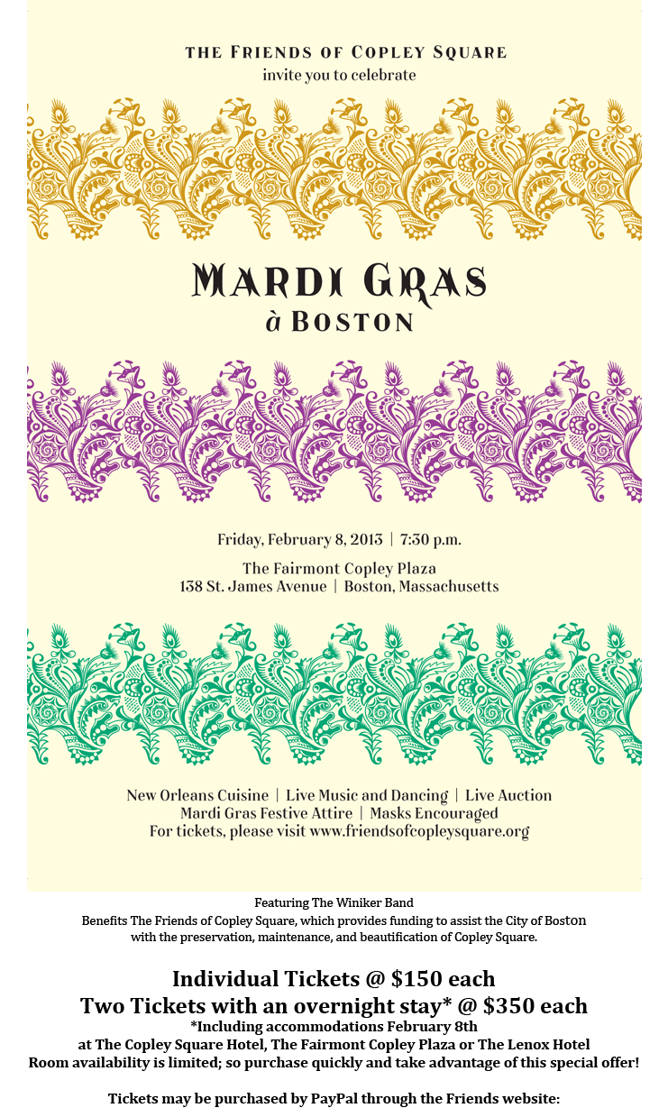 Friday, February 8, 7:30 pm – Mardi Gras