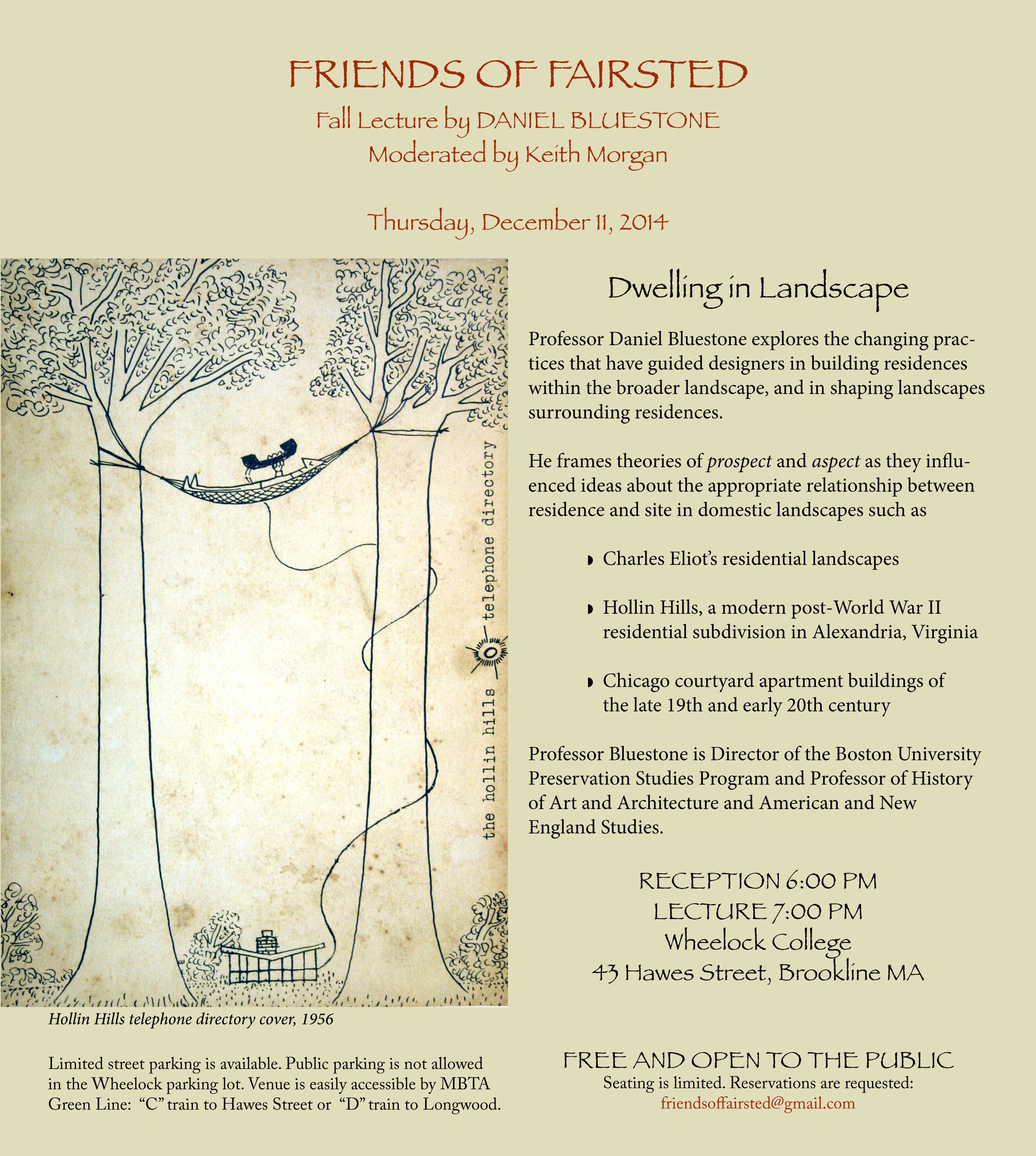 Thursday, December 11, 6:00 pm – Dwelling in Landscape