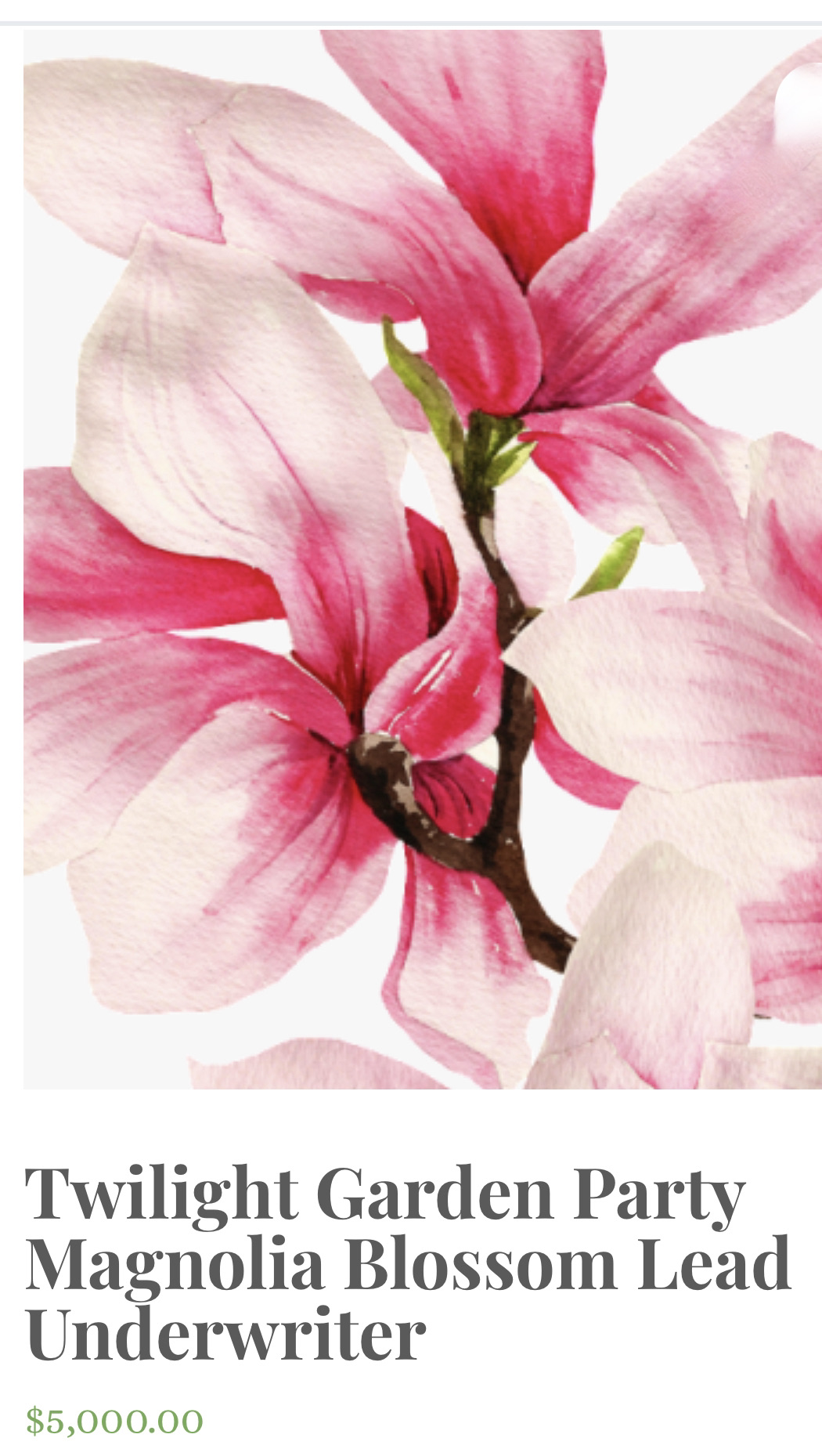 Tuesday, May 17-  Twilight Garden Party 2022: Blossoms & Bubbles